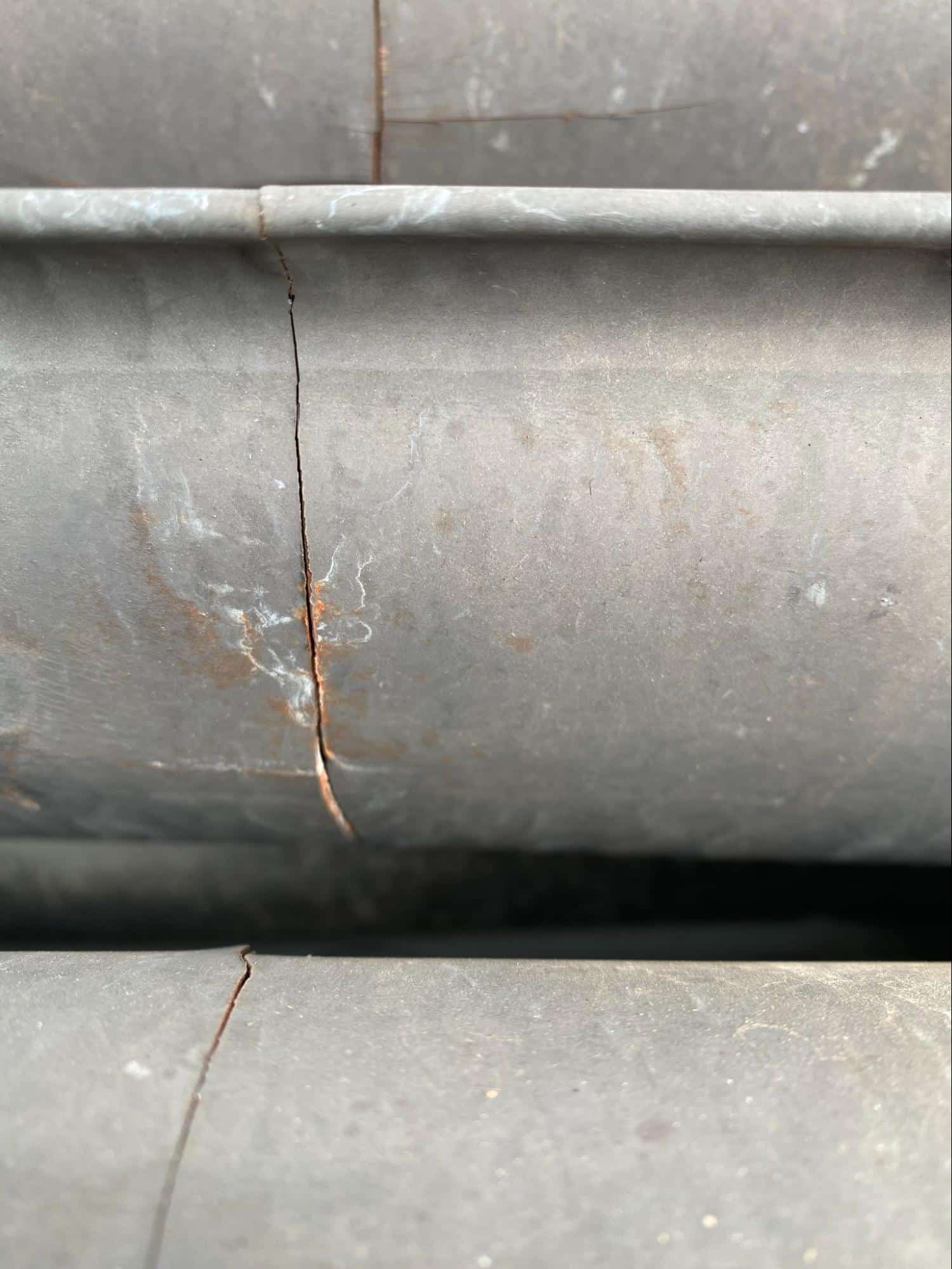 crack in a heat exchanger