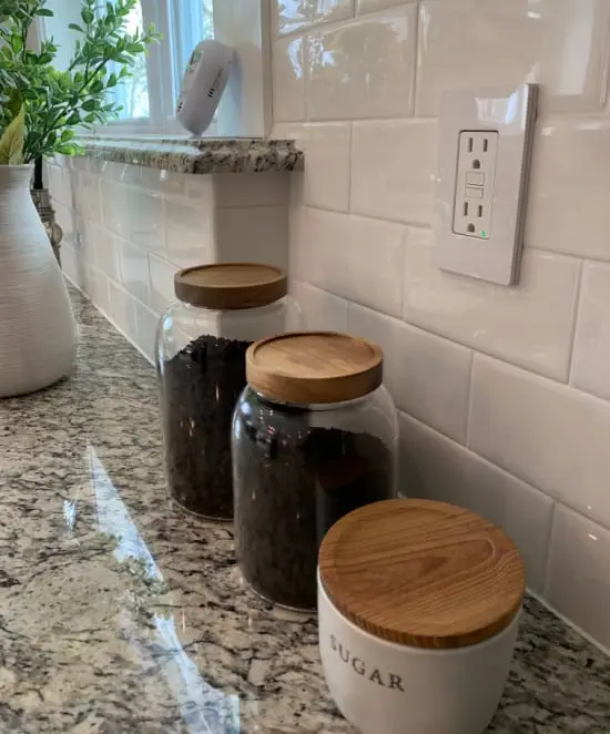 Electrical socket in kitchen
